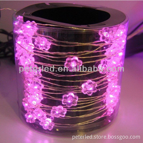 Christmas LED shaped copper string light factory outlet 3V operated power